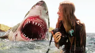 Ha solo 30 secondi per sfuggire a questo squalo GIGANTE 🔥 4K
