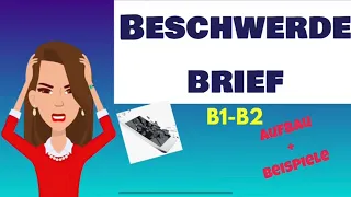 Brief Beschwerde B2 | Brief B2 schreiben| TELC Prüfung B2 | Goethe Zertifikat B2 | ÖSD B2 |