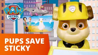 Rubble and Marshall Save the Sticky Turbots🐶 - PAW Patrol Toy Pretend Play Rescue for Kids