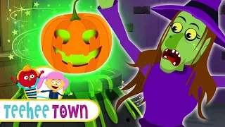 Halloween Songs For Kids | The Haunted Pumpkin & Witch | Spooky Song For Kids By Teehee Town