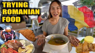 FIRST TIME Eating ROMANIAN FOOD in SIBIU, Romania! What is it like??? 🇷🇴