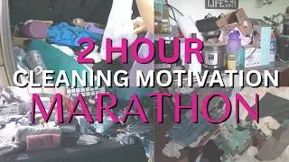 2 HOUR Cleaning Marathon Motivation | Clean With Me Depression Cleaning/ Decluttering and Organizing