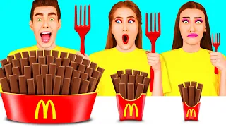 Wyzwanie Małe vs Średnie vs Duże | Zabawne Sytuacje z Jedzeniem od Fun Challenge