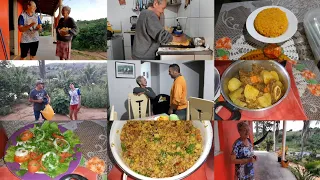 TIA DÓ QUERIA MUITO COMER ESSE CUSCUZ + BI E TIA DÓ É UMA RESENHA  + PREPARANDO NOSSO ALMOÇO.