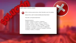 SOLUCIÓN del "SCRIPT HOOK V CRITICAL ERROR" al INICIAR GTA 5 | Tutoriales Mods