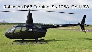 Robinson R66 Turbine SN.1068 OY-HBW full start sounds like a JetRanger