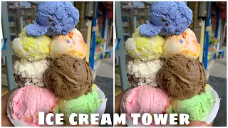 Ice Cream Tower in Tilak Nagar || West Delhi Food