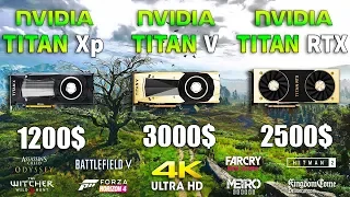 TITAN RTX vs TITAN V vs TITAN Xp Test in 8 Games 4K