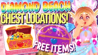 ALL OF DIAMOND BEACH'S CHEST LOCATIONS! (NEW SUMMER REALM) ROBLOX Royale High Summer Tea Spill