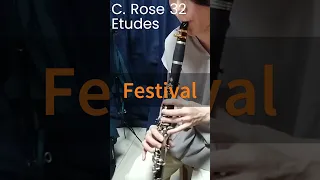 【ローズ32のエチュード】BCⅩⅩⅠ−Festival比較 #shorts #クラリネット #clarinet