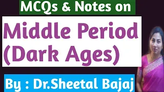 MCQs & Notes on Middle Ages ( Medieval period) For English Competitive/literature exams..