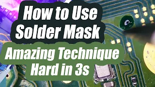 How to Use Solder Mask and UV light - Awesome technique Hard in 3 Seconds.