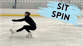 How To Do A Forward Sit Spin! - Tips For Beginners - Figure Skating Tutorial