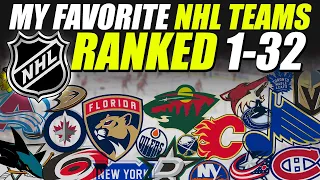 My Favorite NHL Teams RANKED from 1-32! *2021 Edition*