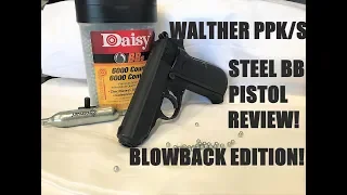 Walther PPK/S by Umarex Air Pistol Review! Blowback and 4.5mm BB!