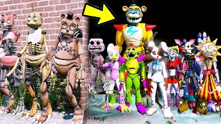 Drawkill ANIMATRONICS vs Todos GLAMROCK ANIMATRONICS ASSOMBRADOS? | GTA V Five Nights at Freddy's