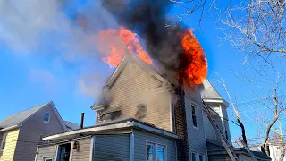 HEAVY FIRE Two Alarms Neptune New Jersey Structure Fire 2/6/24