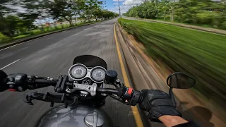 Triumph Speed Twin w/ x-pipe -  Raw Sound. Gopro 4k 60fps, ND 32 filter, shutter 1/60