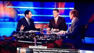 Stephen A choking on Skips comment on Spurs beating OKC