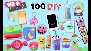 100 DIY - EASY LIFE HACKS AND CRAFTS YOU CAN DO AT HOME IN 5 MINUTES - Gift Ideas, School Supplies