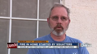Fire in home started by squatters