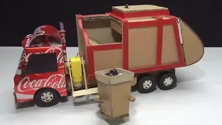 How to make RC Garbage Truck - Amazing from Coca Cola and Cardboard DIY