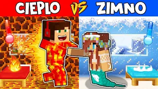 PIEKIELNIE GORĄCY POKÓJ 🥵 VS ULTRA ZIMNY POKÓJ 🥶 W MINECRAFT?! GPLAY & LUMI