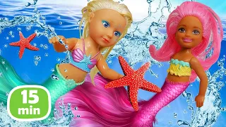 Como atrair a pequena sereia? História infantil para meninas com a boneca sereia. Melhores episódios