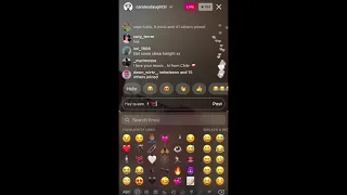 Carolesdaughter Instagram live 1/29/21