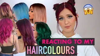 REACTING TO ALL MY PAST HAIR COLOURS ❤️💜🤎🤍