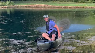 Leaf Blower powered kayak