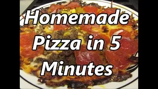 Tortilla crust Pizza in 5 minutes