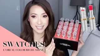 L’Oreal Colour Riche Shine Lipstick SWATCHES!