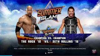 "WWE 2K23: Seth Rollins vs. The Rock - Champion vs. Champion Epic Showdown!"