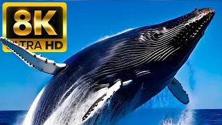 UNDERWATER ANIMALS - 8K (60FPS) ULTRA HD - With Nature Sounds (Colorfully Dynamic)