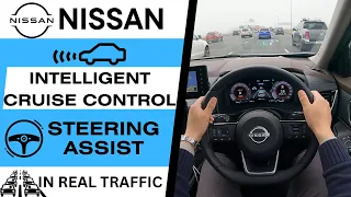 Nissan Tutorial - Intelligent Cruise Control (ICC) & Steering Assist - How Does It Work in Traffic?