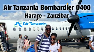 Trip report | Bombardier Q400 | Air Tanzania | Harare 🇿🇼- Zanzibar🇹🇿