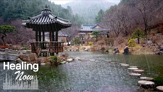 Morning Calm Arboretum's Winter Rain Sound - White Noise ASMR Perfect for Sleeping, Relax, Study