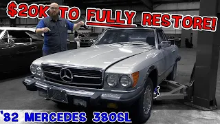 $20K to restore! Beautiful '82 Mercedes 380SL. What does the CAR WIZARD find that costs so much?