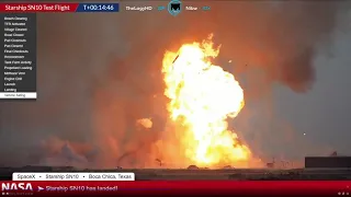 SpaceX Starship SN10 blowing up after successful landing ft lirik