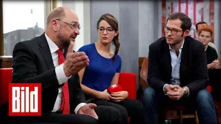 Martin Schulz im Live-Interviewkurz vor der Wahl. BILD Daily Townhall Spezial