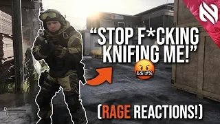 "THIS DUDE WON'T STOP KNIFING ME!!"  (Modern Warfare Knife Only Rage Reactions)