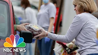 Food Bank Lines Surge Across America With The Rate Of Unemployment | NBC News NOW