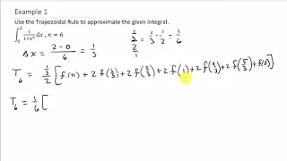 The Trapezoidal Rule For Approximating Integrals Example 1