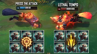 LETHAL TEMPO vs PRESS THE ATTACK WARWICK FIGHTS & Best Pentakills!