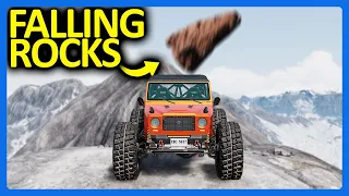 Can I Survive Rocks Falling from The Sky in BeamNG Drive?!?