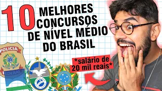 💥 Os 10 MELHORES Concursos De Nível Médio Do Brasil