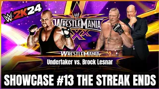 WWE 2K24 Showcase 40 Years Of WrestleMania Part 13 Brock Lesnar Vs Undertaker WrestleMania 30 (2014)