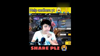 SAVE ANDHERA YT 😭😭😭😭🙏🙏| NEED YOUR HELP| FREE FIRE VEDIO |#tondegamer |#kaalyt