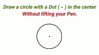 Can You Draw a circle with a dot in the middle without lifting your pen? || Puzzle ||  StudyUp Maths